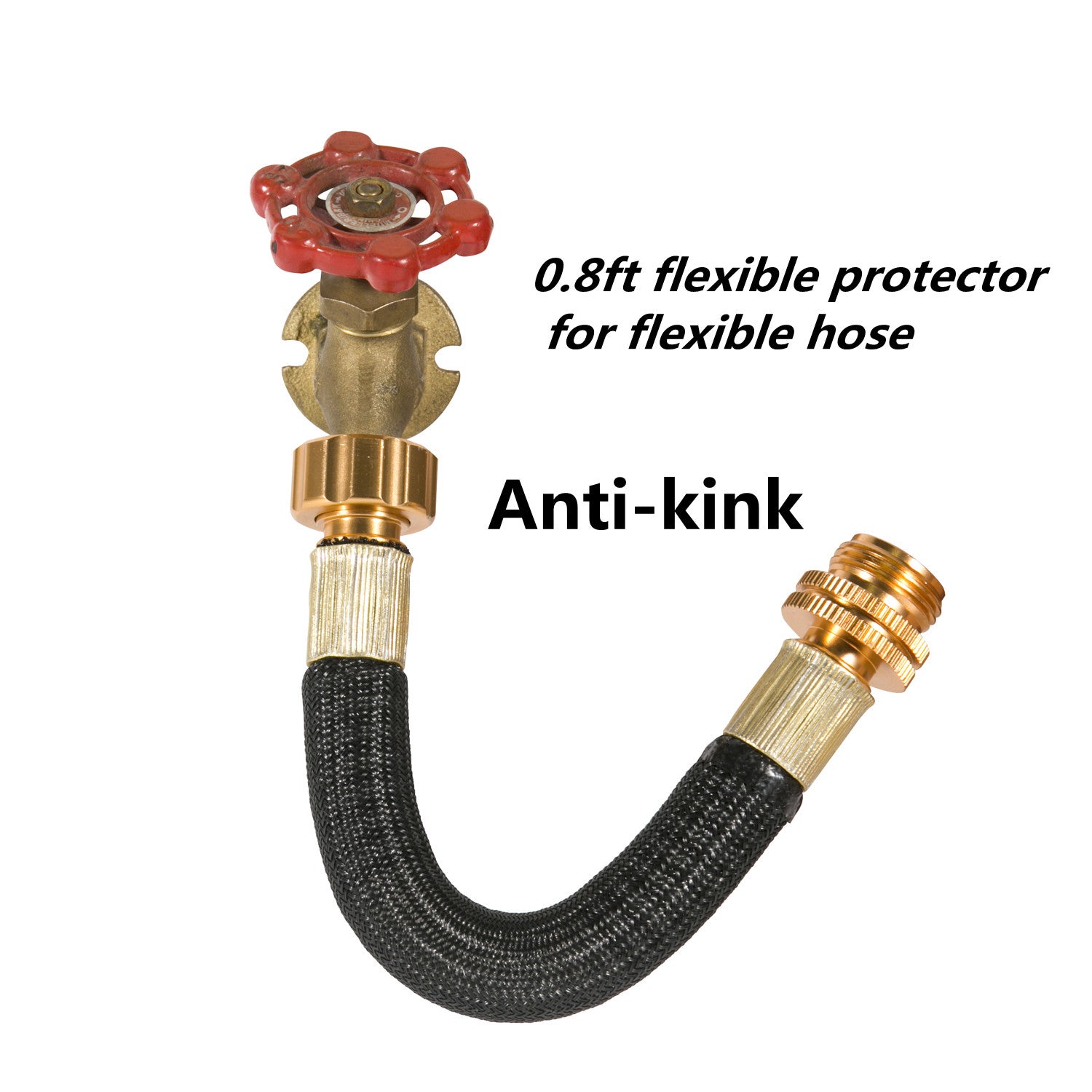 Persevere 0.8ft Short Garden Hose Faucet Hose Extension Adapter Kink-Free  Flexible Water Hose for Hose Reel/RV/Dehumidifier